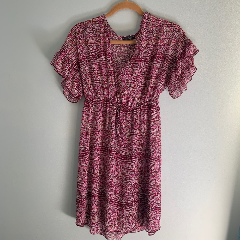 Size L sheer patterned cover-up dress